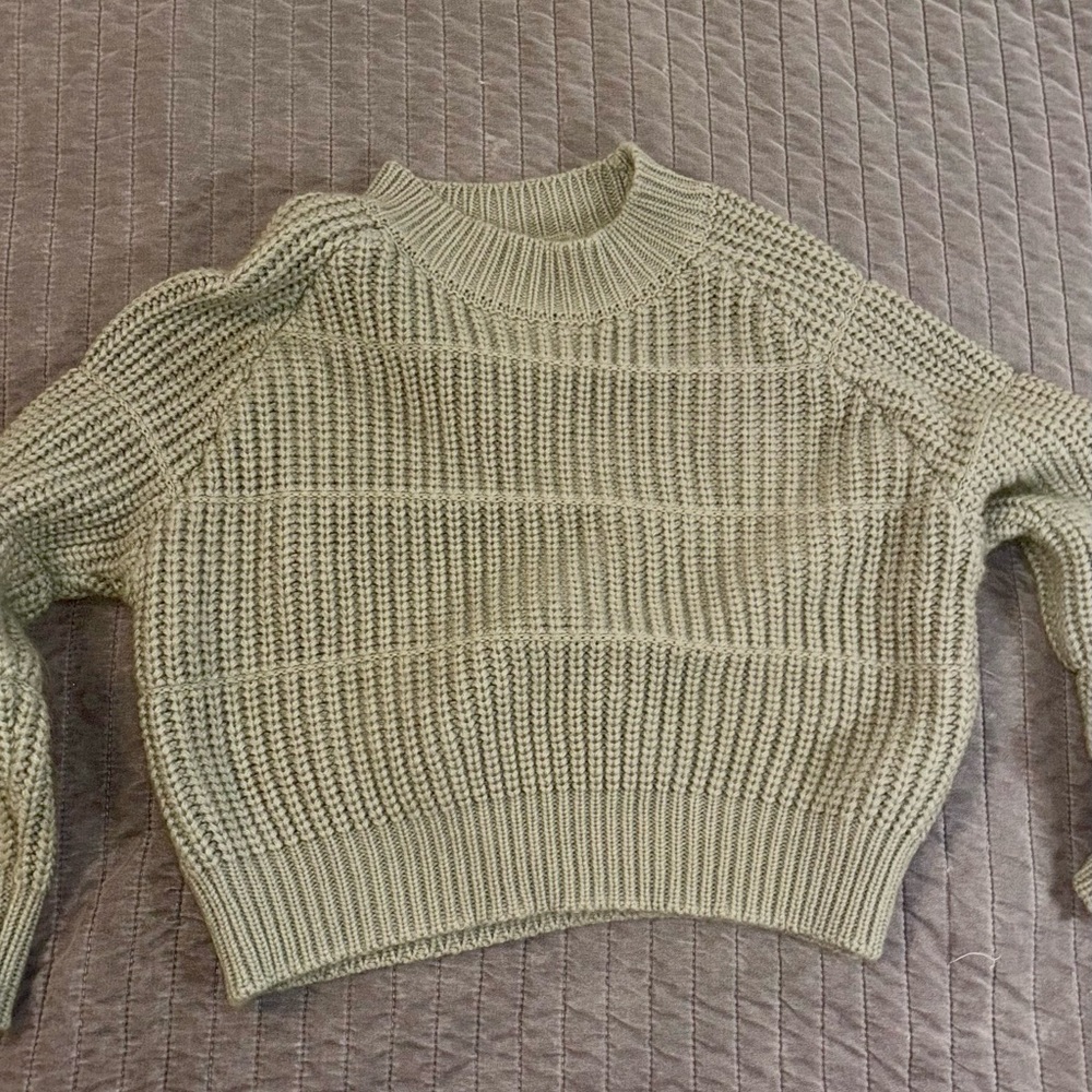 SHEIN Sage Green Women's Crew Neck Sweater